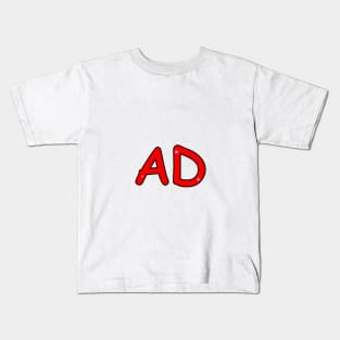 AD name. Personalized gift for birthday your friend. Kids T-Shirt